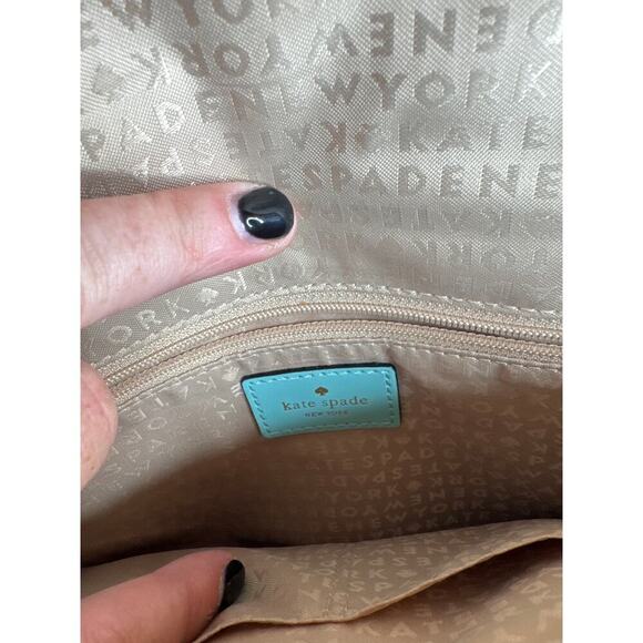 Kate Spade Byrd Wellesley Shoulder Bag Turquoise Leather Freshair - Picture 5 of 8